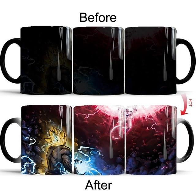 Dragon Ball Z Super Saiyan Mug Color Changing Mugs Coffee Tea Cup - Lusy Store