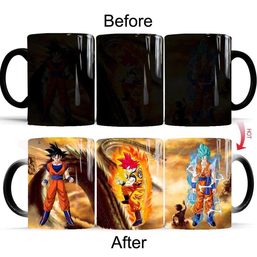 Dragon Ball Z Super Saiyan Mug Color Changing Mugs Coffee Tea Cup - Lusy Store