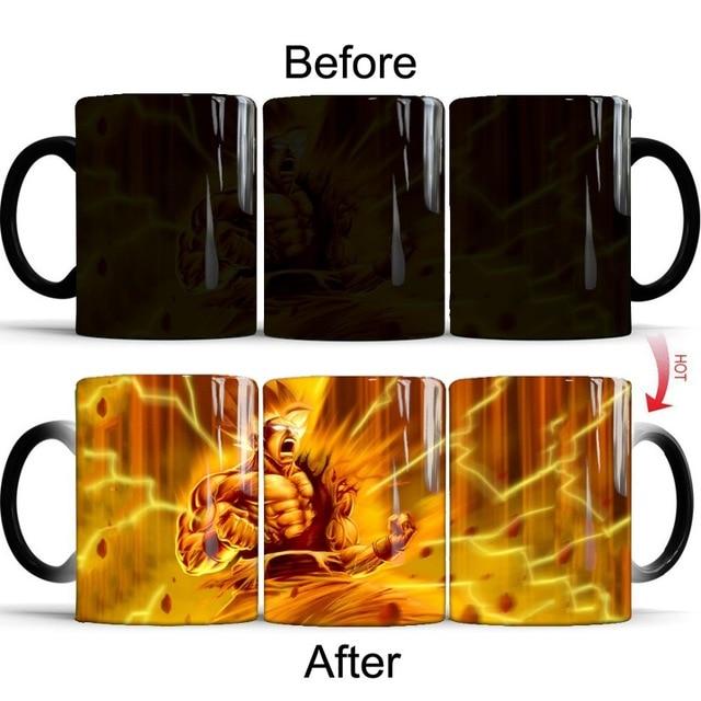 Dragon Ball Z Super Saiyan Mug Color Changing Mugs Coffee Tea Cup - Lusy Store