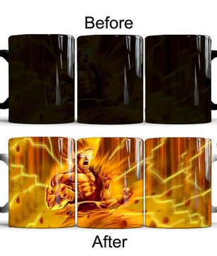 Dragon Ball Z Super Saiyan Mug Color Changing Mugs Coffee Tea Cup - Lusy Store
