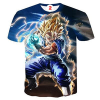 Dragon Ball Z T-shirts Mens Summer 3D Printing T Shirt Tops Tee - Lusy Store