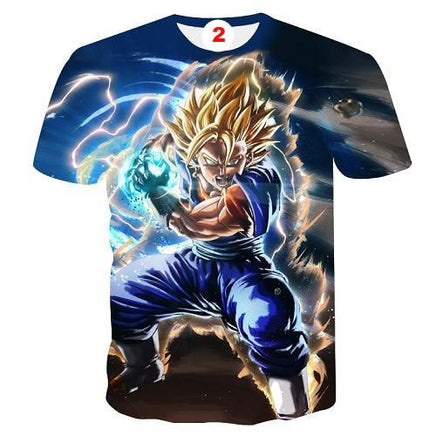 Dragon Ball Z T-shirts Mens Summer 3D Printing T Shirt Tops Tee - Lusy Store
