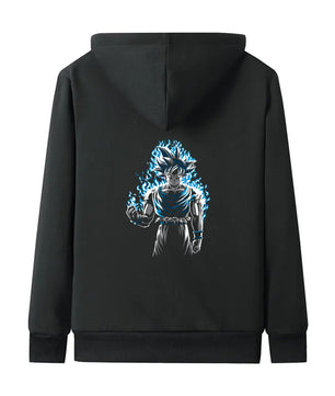 Dragon Ball Zip Hoodie dbz Goku Jacket Warm Coat Thick Lambswool Hoodies - Lusy Store LLC