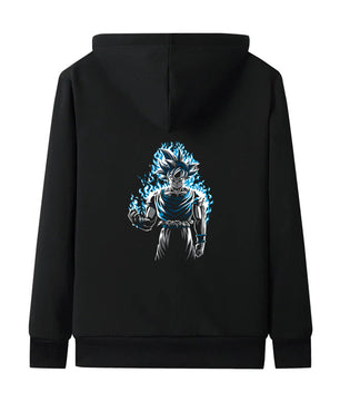 Dragon Ball Zip Hoodie dbz Goku Jacket Warm Coat Thick Lambswool Hoodies - Lusy Store LLC