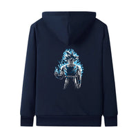 Dragon Ball Zip Hoodie dbz Goku Jacket Warm Coat Thick Lambswool Hoodies - Lusy Store LLC