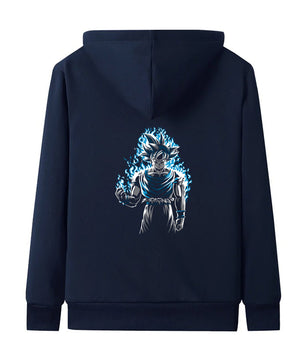 Dragon Ball Zip Hoodie dbz Goku Jacket Warm Coat Thick Lambswool Hoodies - Lusy Store LLC