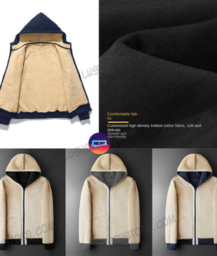 Dragon Ball Zip Hoodie dbz Goku Jacket Warm Coat Thick Lambswool Hoodies - Lusy Store LLC
