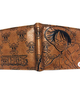 Dragonball z Logo Brown Bifold Wallet Men Card Holder - Lusy Store
