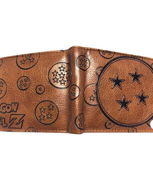 Dragonball z Logo Brown Bifold Wallet Men Card Holder - Lusy Store