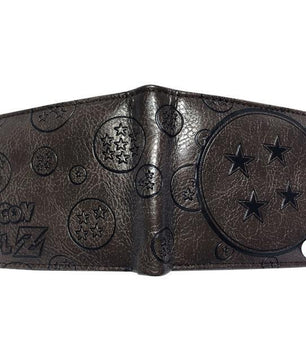 Dragonball z Logo Brown Bifold Wallet Men Card Holder - Lusy Store