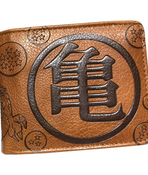 Dragonball z Logo Brown Bifold Wallet Men Card Holder - Lusy Store