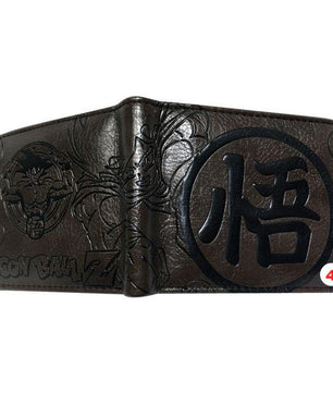 Dragonball z Logo Brown Bifold Wallet Men Card Holder - Lusy Store