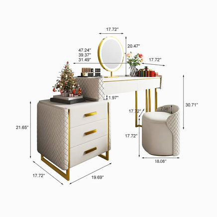 Dresser For Women Makeup Vanity Set Modern Dressing Table F429 - Lusy Store