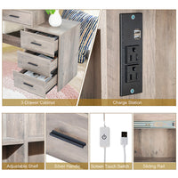 Dresser For Women Particleboard Makeup Vanity Set Table 5 Pumps 2 Shelves F427 - Lusy Store