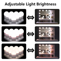 Dresser For Women Vanity Set with 10 LED Bulbs 3 Storage Shelves 2 Drawers Dressing Table F423 - Lusy Store