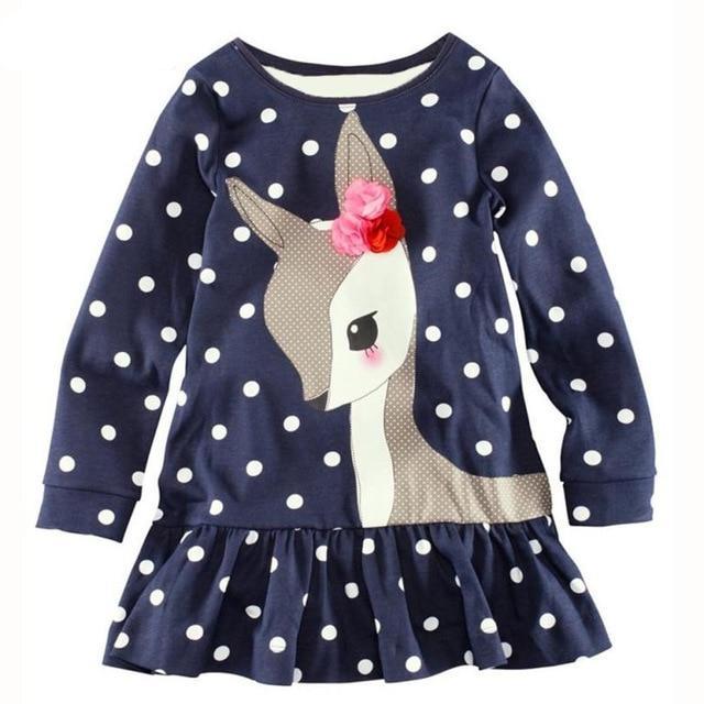 Dresses Girl Clothes Bebe Cute Vestido Long Sleeve - Lusy Store