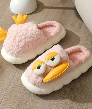 Duck Slippers Plush Women Men Funny Warm Couple Shoes Soft Household Cartoon Indoor - Lusy Store LLC