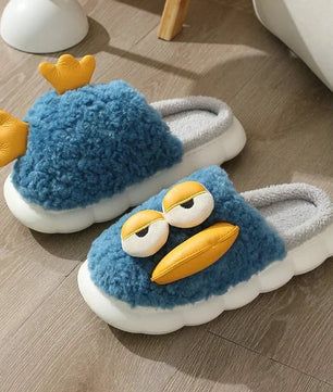 Duck Slippers Plush Women Men Funny Warm Couple Shoes Soft Household Cartoon Indoor - Lusy Store LLC