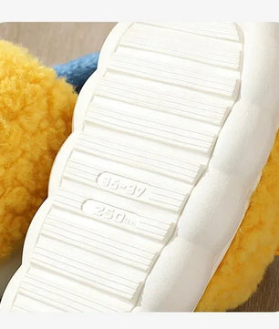 Duck Slippers Plush Women Men Funny Warm Couple Shoes Soft Household Cartoon Indoor - Lusy Store LLC