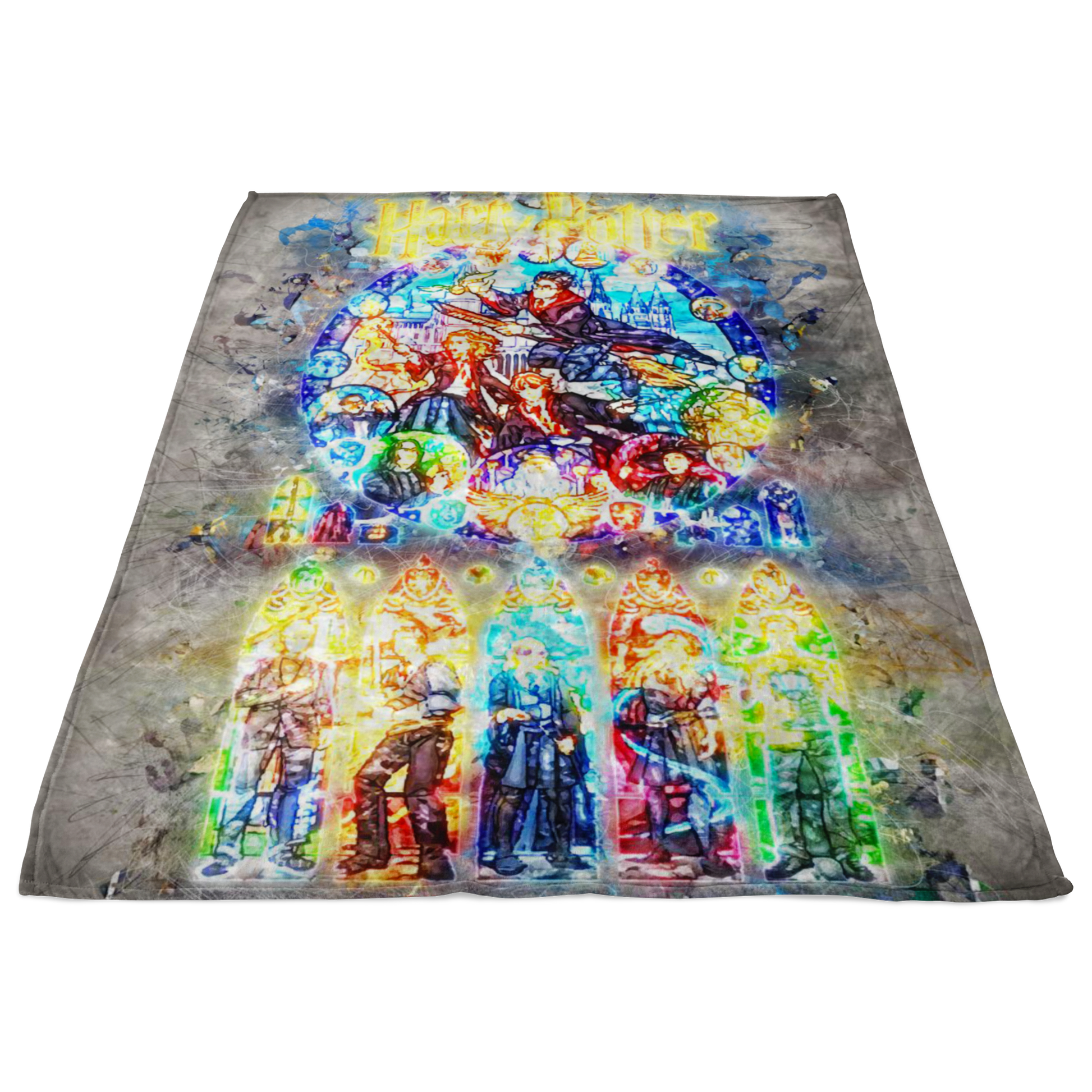 Harry Potter Fleece Blanket Grunge Grey Blanket Warm And Super Comfortable Best Gift For Kids - Lusy Store