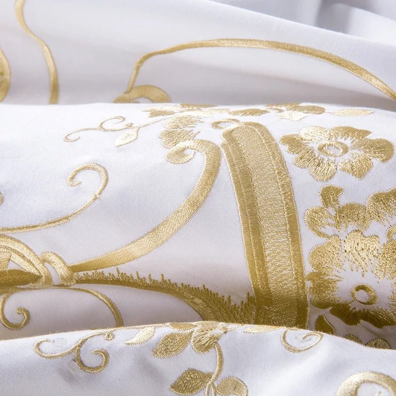 Egyptian Cotton Royal Luxury Embroidery Bedding Sets Duvet Cover Kids Bedding Sets Queen/King Size - Lusy Store LLC