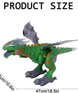 Electronic Pet Walking Dinosaur Roaring Flashing Light Sound Robot Educational - Lusy Store