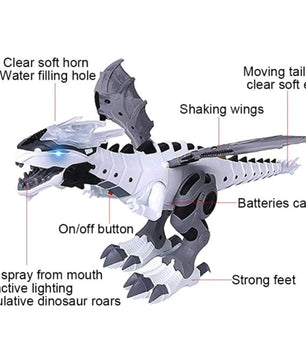 Electronic Pet Walking Dinosaur Roaring Flashing Light Sound Robot Educational - Lusy Store