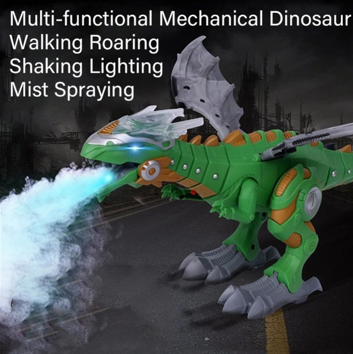 Electronic Pet Walking Dinosaur Roaring Flashing Light Sound Robot Educational - Lusy Store