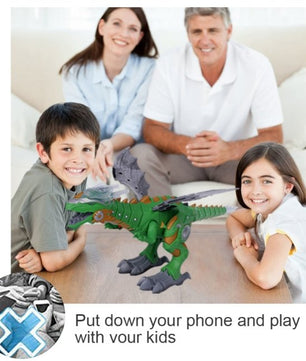 Electronic Pet Walking Dinosaur Roaring Flashing Light Sound Robot Educational - Lusy Store