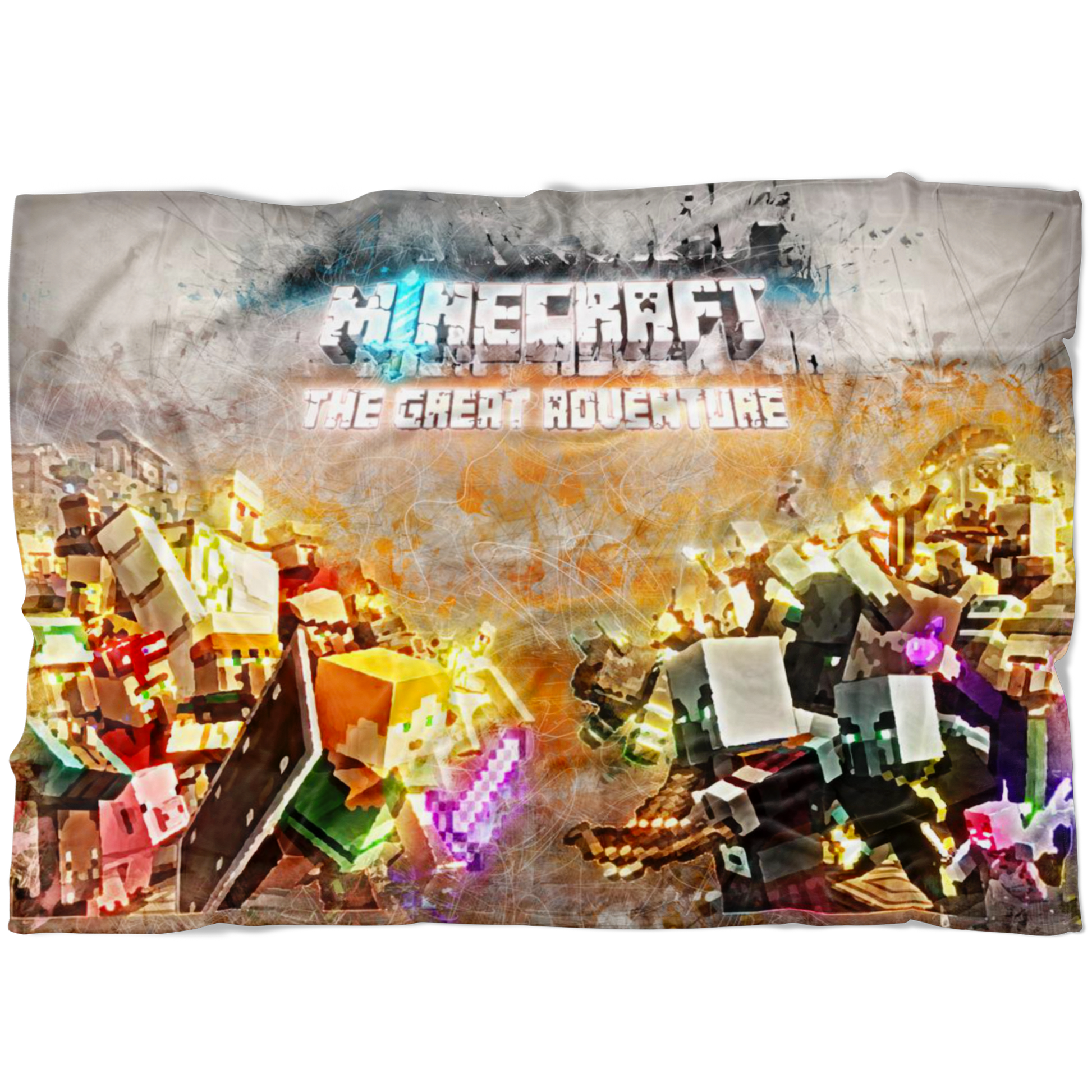 Minecraft Fleece Blanket Minecraft War Grunge Grey Blanket Warm And Super Comfortable Best Gift For Kids - Lusy Store