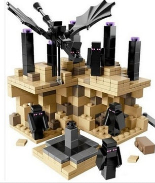 Far Lands Steve EnderDragon Iron Golem Model Brinquedos Juguetes Minecraft Toys,Baby Kids Toys - Lusy Store