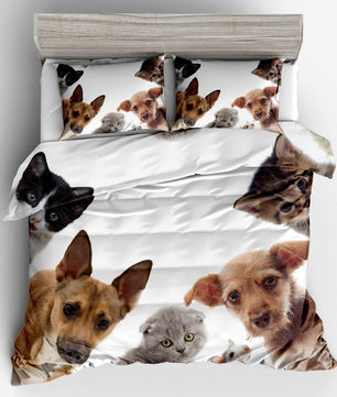 Farmhouse Bedding Set 3D Animal Dog Cat Bedding Sets Twin Queen Full King Size - Lusy Store