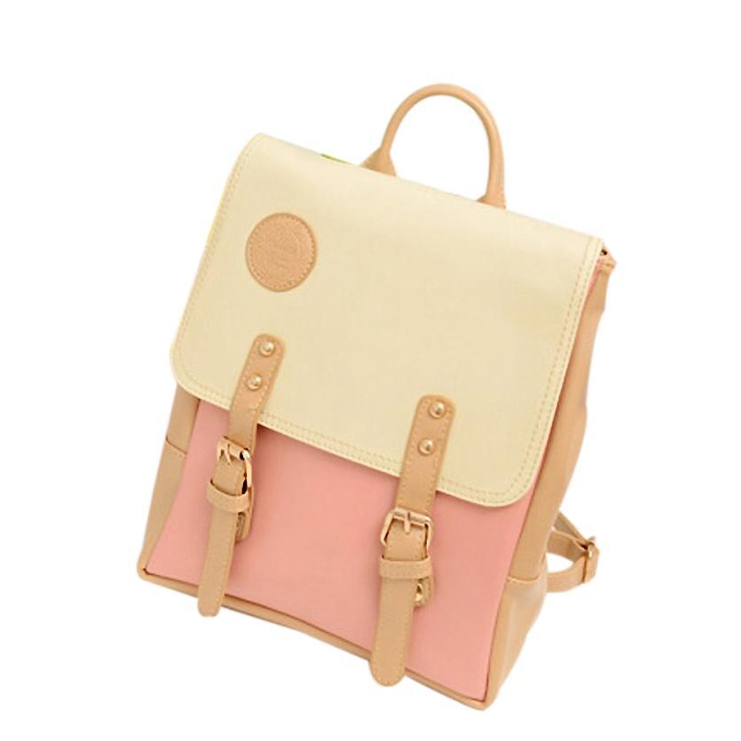 Fashion Leather Travel Shoulder Women Satchel Backpack - Lusy Store