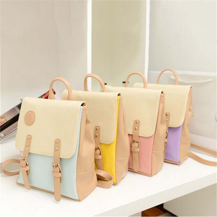 Fashion Leather Travel Shoulder Women Satchel Backpack - Lusy Store