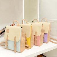 Fashion Leather Travel Shoulder Women Satchel Backpack