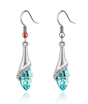 Fashion Women Lady Earrings Crystal Marquise Cut Teardrop Wedding Earrings Gift - Lusy Store