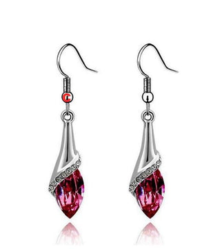 Fashion Women Lady Earrings Crystal Marquise Cut Teardrop Wedding Earrings Gift - Lusy Store