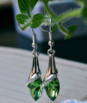 Fashion Women Lady Earrings Crystal Marquise Cut Teardrop Wedding Earrings Gift - Lusy Store