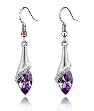 Fashion Women Lady Earrings Crystal Marquise Cut Teardrop Wedding Earrings Gift - Lusy Store