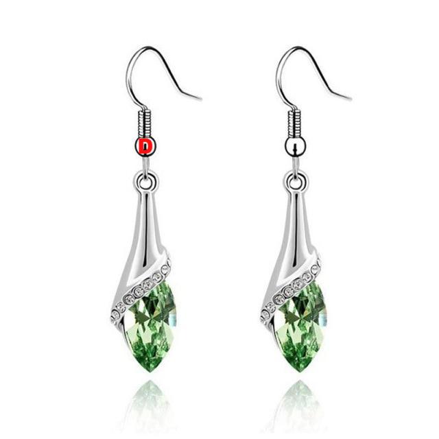 Fashion Women Lady Earrings Crystal Marquise Cut Teardrop Wedding Earrings Gift - Lusy Store