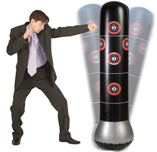 Fitness Inflatable Punching Bag Stress Punch Tower Bag Speed Stand Power Boxing Gloves - Lusy Store