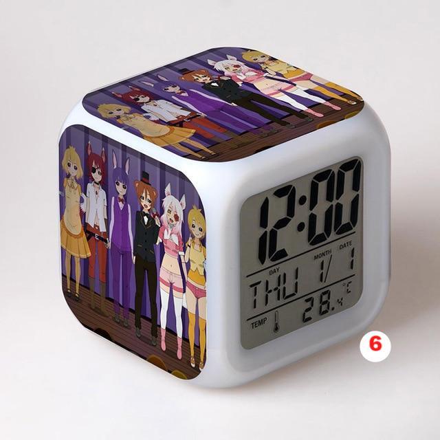 Five Nights At Freddy's 4 FNAF Bonnie Foxy Freddy Fazbear Bear Clock Colorful LED Light - Lusy Store