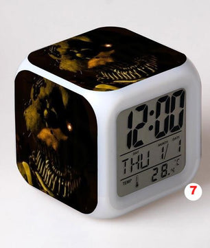 Five Nights At Freddy's 4 FNAF Bonnie Foxy Freddy Fazbear Bear Clock Colorful LED Light - Lusy Store