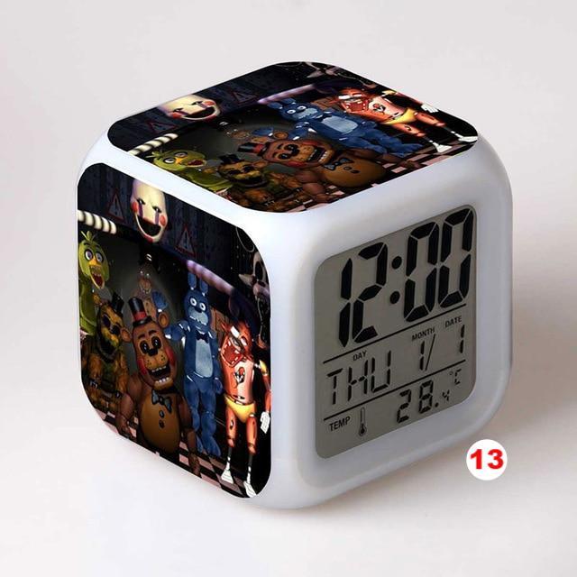 Five Nights At Freddy's 4 FNAF Bonnie Foxy Freddy Fazbear Bear Clock Colorful LED Light - Lusy Store