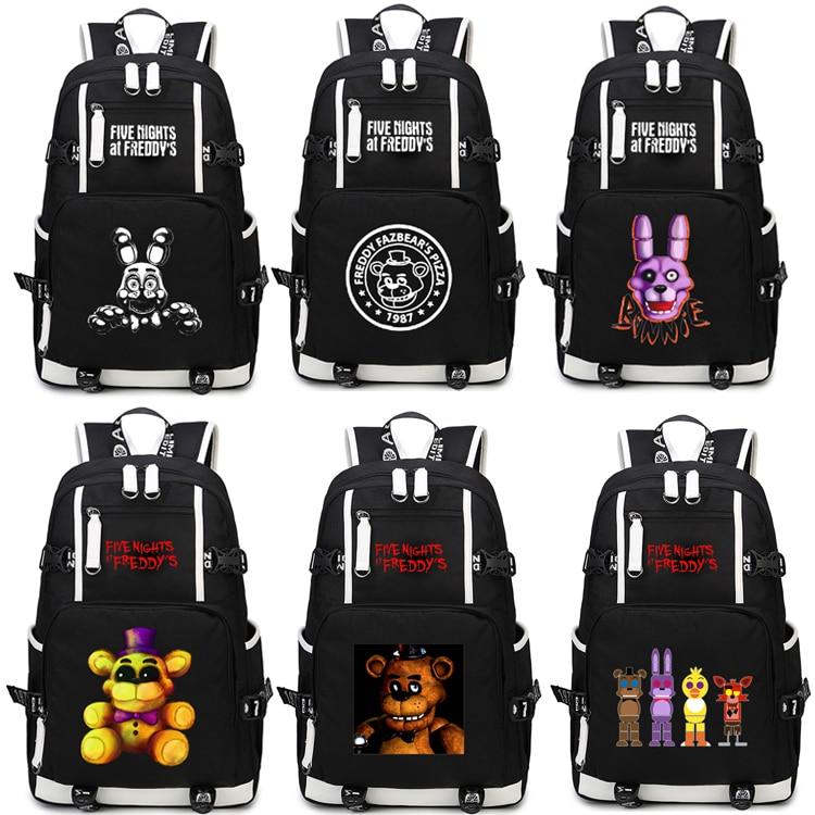 Five Nights At Freddy's Freddy Backpack Chica Foxy Bonnie FNAF Shoulder Bag Travel Bag - Lusy Store