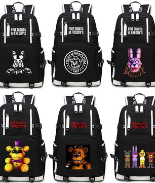 Five Nights At Freddy's Freddy Backpack Chica Foxy Bonnie FNAF Shoulder Bag Travel Bag - Lusy Store