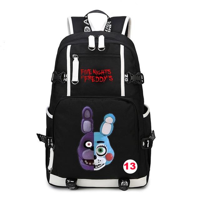 Five Nights At Freddy's Freddy Backpack Chica Foxy Bonnie FNAF Shoulder Bag Travel Bag - Lusy Store