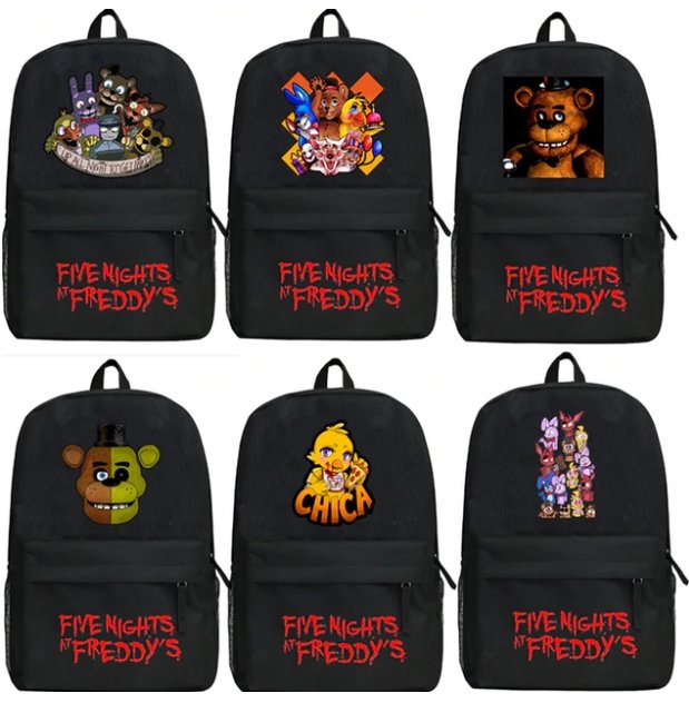 Five Nights At Freddy's Kids Backpacks Freddy Chica Foxy FNAF
