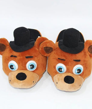 Five Nights At Freddy's Slippers Freddy Foxy Plush Indoor Slippers For Adults - Lusy Store