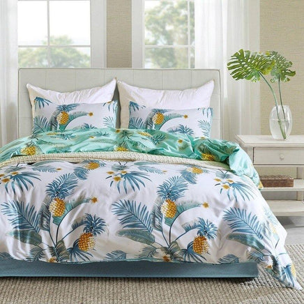 Floral Bedding Nordic Bedspread Duvet Cover Set Home Decor Bed Linen Pineapple